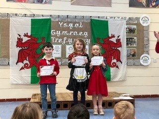 Children celebrating St David's Day