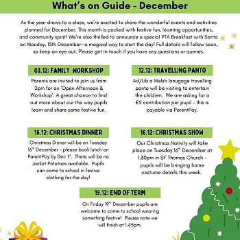 Welsh Newsletter for Dec